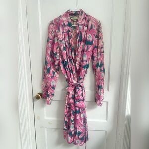 Paradise Found Hawaiian Floral Robe Size L